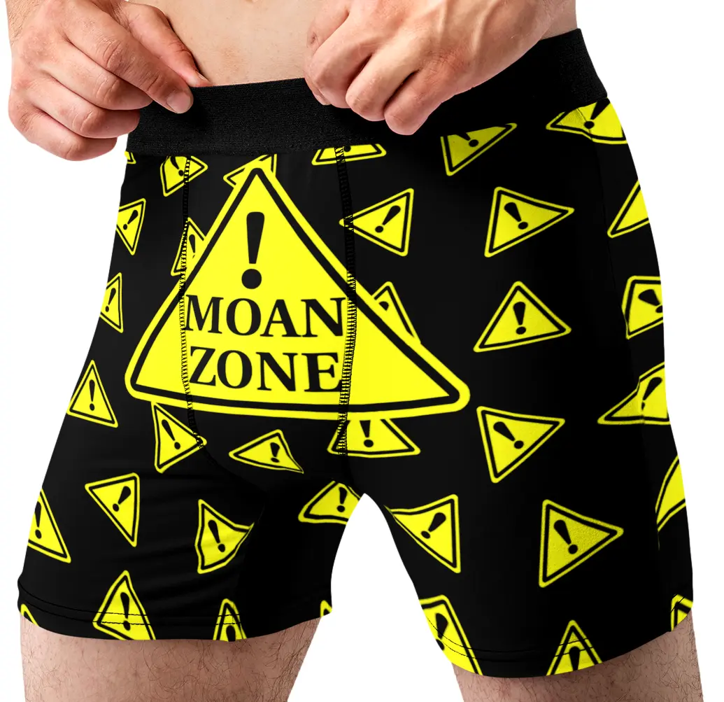 Random Stock Apparel Moan Zone Funny Men's Boxer Briefs Novelty Underwear