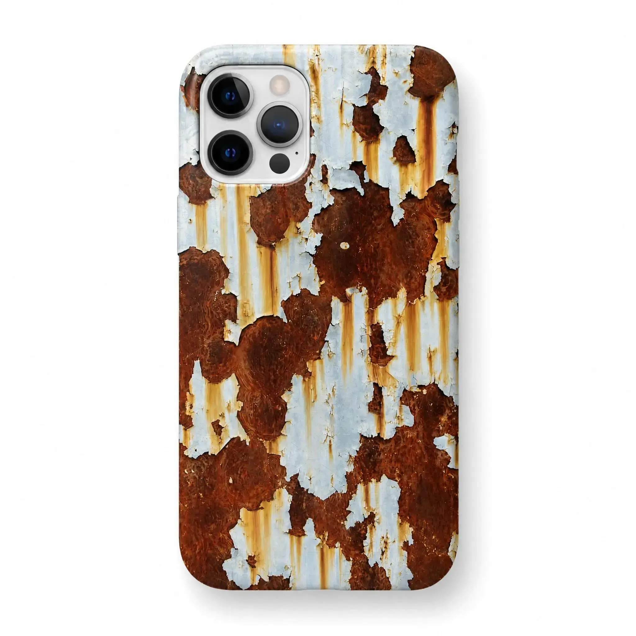 Creative 3D Effects Rusty Metal Phone Case for iPhone 17 air 16 15 14 13 12 11 Pro Max Plus Soft Back Cover