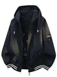 Men's Reversible Jacket Spring/Fall American Style Trendy Casual Hooded Coat