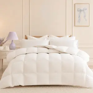 Super king 120x120inches duvet insert ,White Twill Soft Touch Comforter All Season – High Loft Fluffy  Duvet Insert with Box Stitch, coner tabs,all seasons,Lightweight Breathable Bed Comforter for Spring Fall, Machine Washable