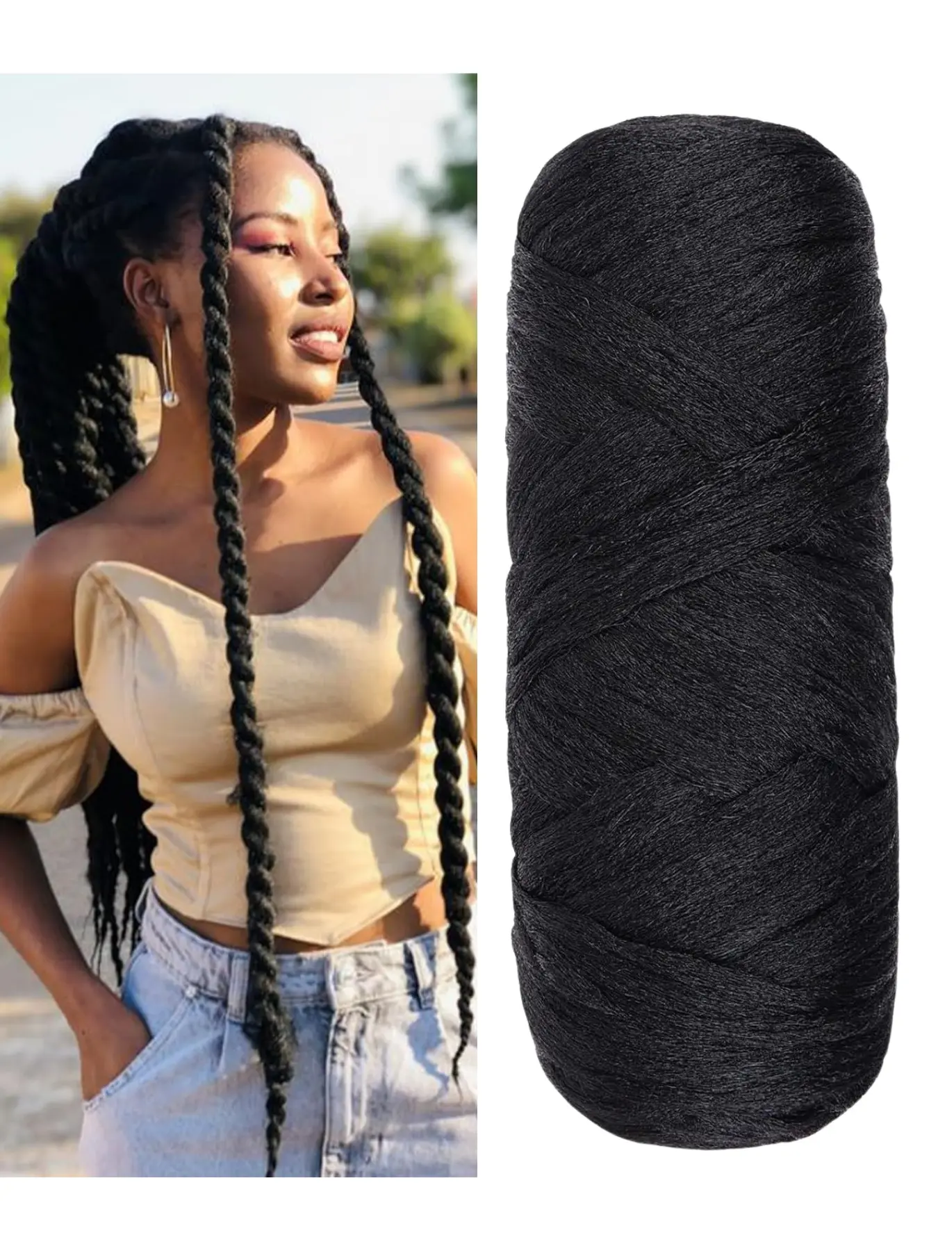 Africa Women Wig 100% Acrylic Braiding Hairline Synthetic Fiber African Braid Suitable for Men & Women, Durable Stylish Design, Synthetic Braided Hair, Braided Wigs