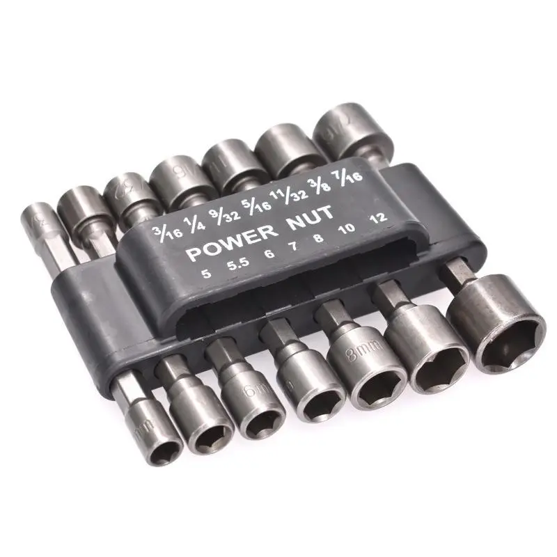14-Piece Magnetic-Free Socket Set, Electric Hex Bit and Pneumatic Socket Head, Wholesale Tool Kit for Professionals and DIY Enthusiasts