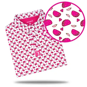 PINK TACO Polos for Men Funny Print Short Sleeve Golf Shirts Quick-Dry Polo Shirts Short Sleeve Hawaiian3
