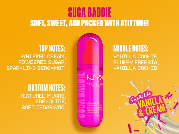 [NEW] Coconut Cutie Fat Oil Hair & Body Fragrance Mist, Lightweight & Non-Sticky, 4 scents, Vegan, NYX Professional Makeup