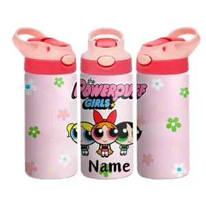 Power Puff Girls Kids Cup, Kids Water Cup, Cute Kids Tumbler, Cartoon Sippy Cup