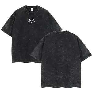 Retro Vintage Limited MAJIN VEGETA M Anime Washed Tee Unisex Oversize Anime Manga Acid Washed Lightweight Cotton T-Shirt Gift For Anime Fan Clothing Menswear Soft Top Classic Oversized