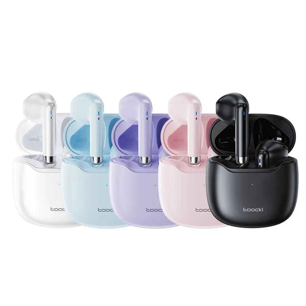 Toocki Wireless Earbuds 40H Playtime 8H Continuous Playtime Bluetooth Earbuds with Microphone, Charging Case for iOS & Android, Black - Audio