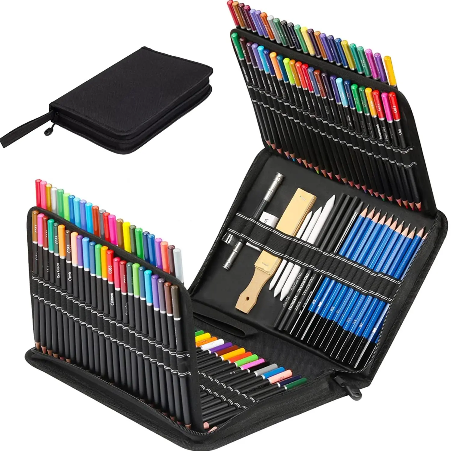 Drawing Sketching Coloring Set, 1 Set Professional Soft Core Colored Pencils, Sketch & Charcoal Pencils, Art Drawing Supplies, Drawing Tools for Artists Adults Beginner