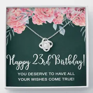 Happy 23Rd Birthday Gifts For Women Girls, 23 Years Old Necklace For Her, trendy jewelry, romantic gift, layered styles, meaningful designs, fashion accessories.