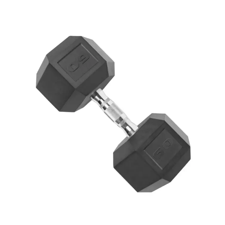 CAP Barbell, 60lb Rubber Hex Dumbbell, Single