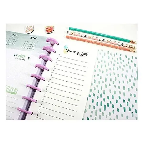 Half Page Grocery List for 11-Disc Big Happy Planner, Big Happy Planner Grocery List, Pre-punched Happy Planner Inserts, Shopping List