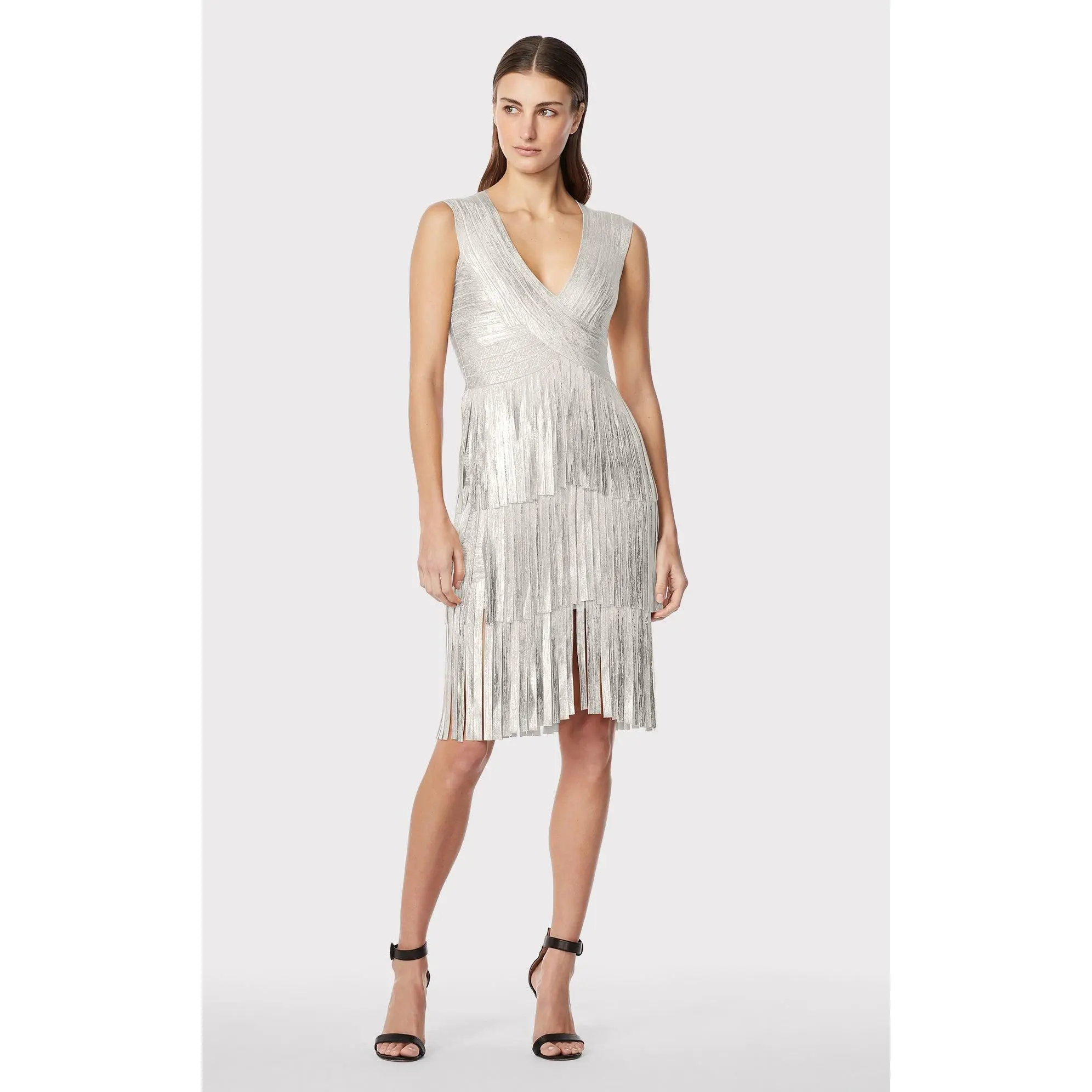 THE METALLIC GRACIE MIDI DRESS