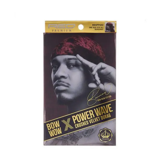 KISS - RED RPM PW CRUSHED VELVET DURAG (BURGUNDY)