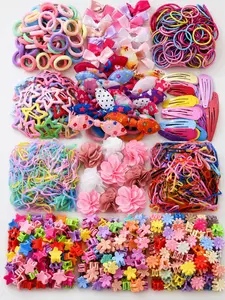 870-Piece Girls Fashion Hair Accessories Set, Bows, Flower & Star Clips, Hair Ties & Barrettes, Cute Princess Styles, Daily Wear & Gifts