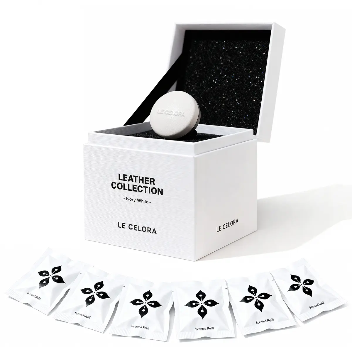 LE CELORA Luxury Leather Car Diffuser Vent Clip - Long-Lasting Car Air Freshener with 180+ Days of Fragrance - Gift-Ready Packaging
