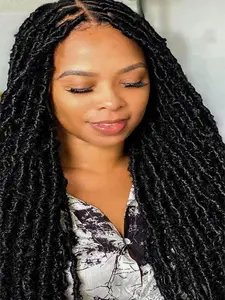 26 Inch Hand-Braided Wig, Knotless Synthetic Braids Wig, 9x6 Lace Front Braid Style, Box-Type Braids No Knots, Comfortable Realistic Hair Feel, Lace Frontal Wigs