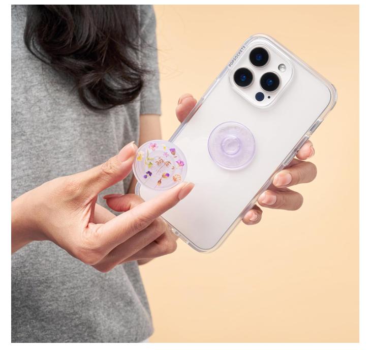 ​​​​PopSockets Phone Grip with Expanding Kickstand, Adhesive Grip, Cute PopSockets - Purple Fields