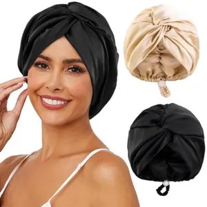 2 pack Elegant Haircare Turban - Adjustable Silicone Bobble Hat for Women, Soft & Lightweight Design, Perfect for Post-Shower Care