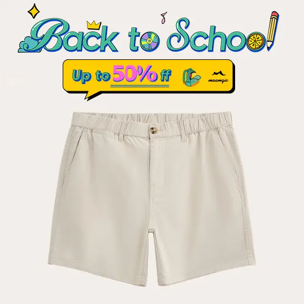 Maamgic Men's 5.5in Cotton Casual Mesh Short Shorts - Zipper Pockets, Spandex, Belt Loops, Plain Beige, Menswear, Comfortable Fit - Male Outdoor Swim Trunks Ideal for Tropical Wetsuit Belt Use (Sports & Outdoor)