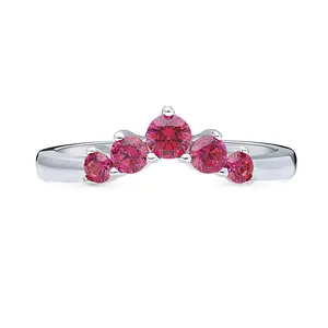 5-Stone Wishbone CZ Band in Sterling Silver