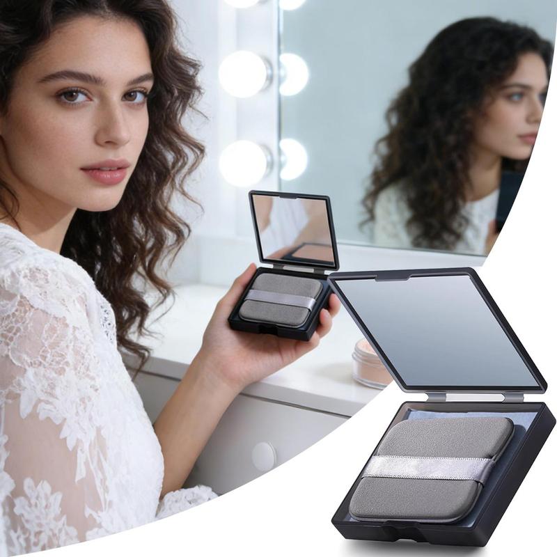 Portable Oil Absorbing Face Paper with Mirror & Puff, 500pcs/set Oil Control Face Paper, Makeup Blotting Paper for Oily Skin, Facial Makeup Tool