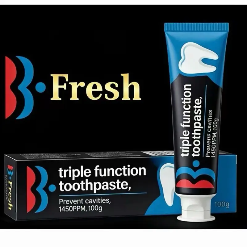 Byenblan Triple Function Toothpaste, 100g - 1450PPM Fluoride for Cavity Prevention - 1 Piece - Gentle Daily Oral Care for Strong Teeth & Fresh Breath