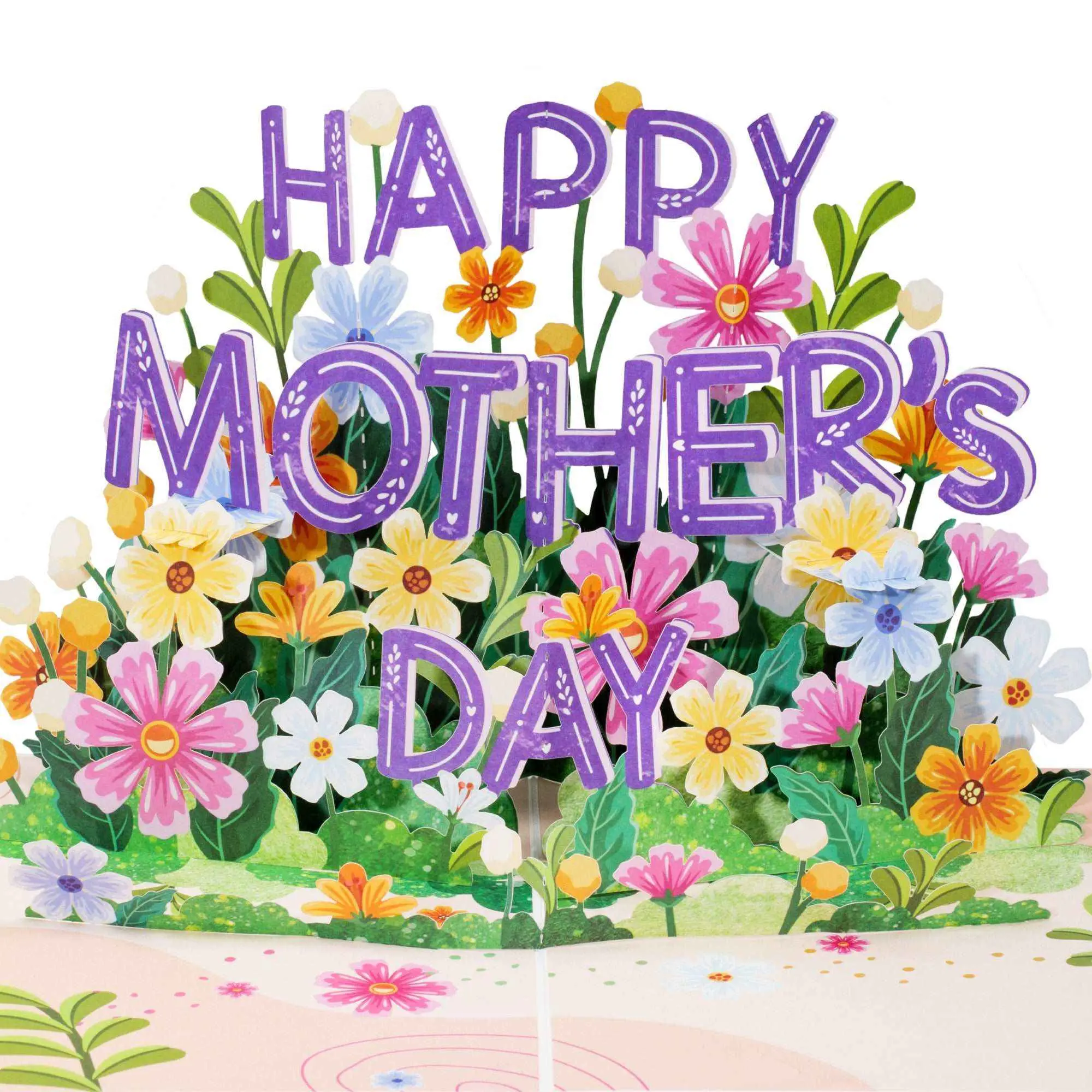 Paper Love Happy Mother’s Day Pop Up Card – 3D Floral Greeting Card, Handcrafted Laser Cut, Frndly Eco-Friendly Card for Mom, Wife, Grandma, Elegant Keepsake Gift, 8"x6"