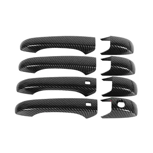 For 2011+ Dodge Durango Door Handle Shell Cover Trim Bezels Decor (Applicable to smart locks) Detailing Decal Carbon Black Body Kit Accessories Bumper Sticker