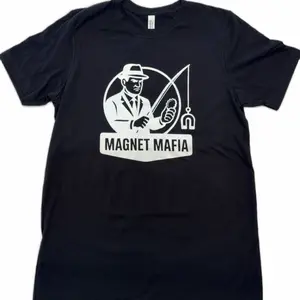Magnet Mafia Signature Tee Black Men's Casual T-Shirt with Unique Logo Design