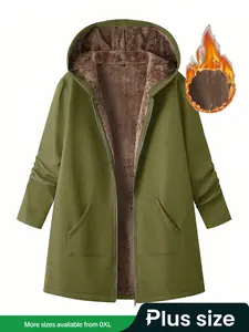 Plus Size Women's Casual Jacket, Stylish Long Sleeve Outerwear, Comfortable Fit for Daily Wear, Trendy Fashion Piece for Spring & Fall
