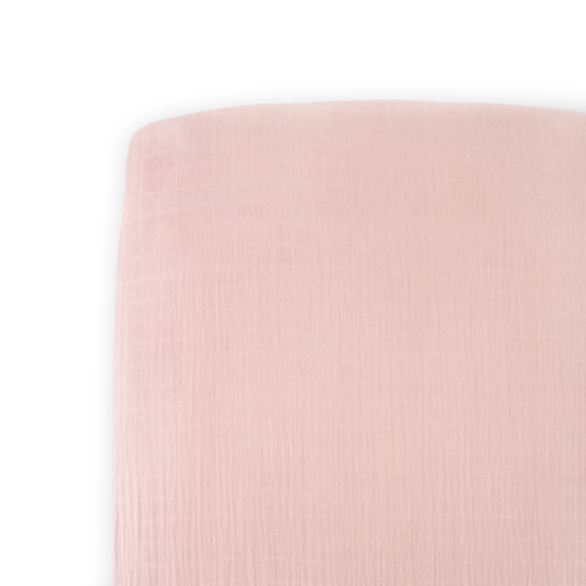 Cotton Muslin Crib Sheet - Light Pink