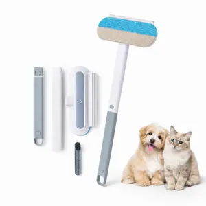 cat 4 in 1 Pet Grooming Brush Reusable Sticky Pet Cat Fur Dog Fur Cleaner Hair Rollers
