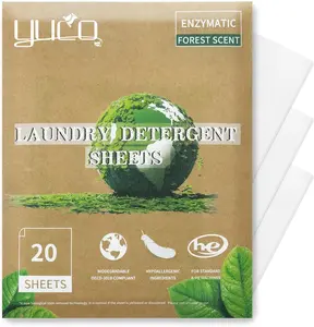 YUCO Eco-Friendly Travel Laundry Detergent Sheets - Liquidless Laundry Sheets Detergent for Travel No Plastic & Hypoallergenic (Rose)