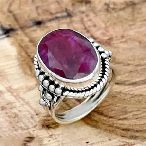 Elegant Red Zirconia Classic Wide Ring for Women for Anniversary/Birthday/Christmas/Valentine's Day/Mother's Day