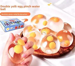 3 Yolk Egg Water Squeeze Toy, Non-Breakable Anxiety Relief Fidget Toy
