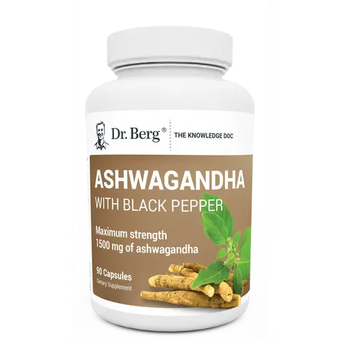 Ashwagandha with BioPerine (Black Pepper)  - 90 Vegetable Capsules Healthcare Supplement Vitamin