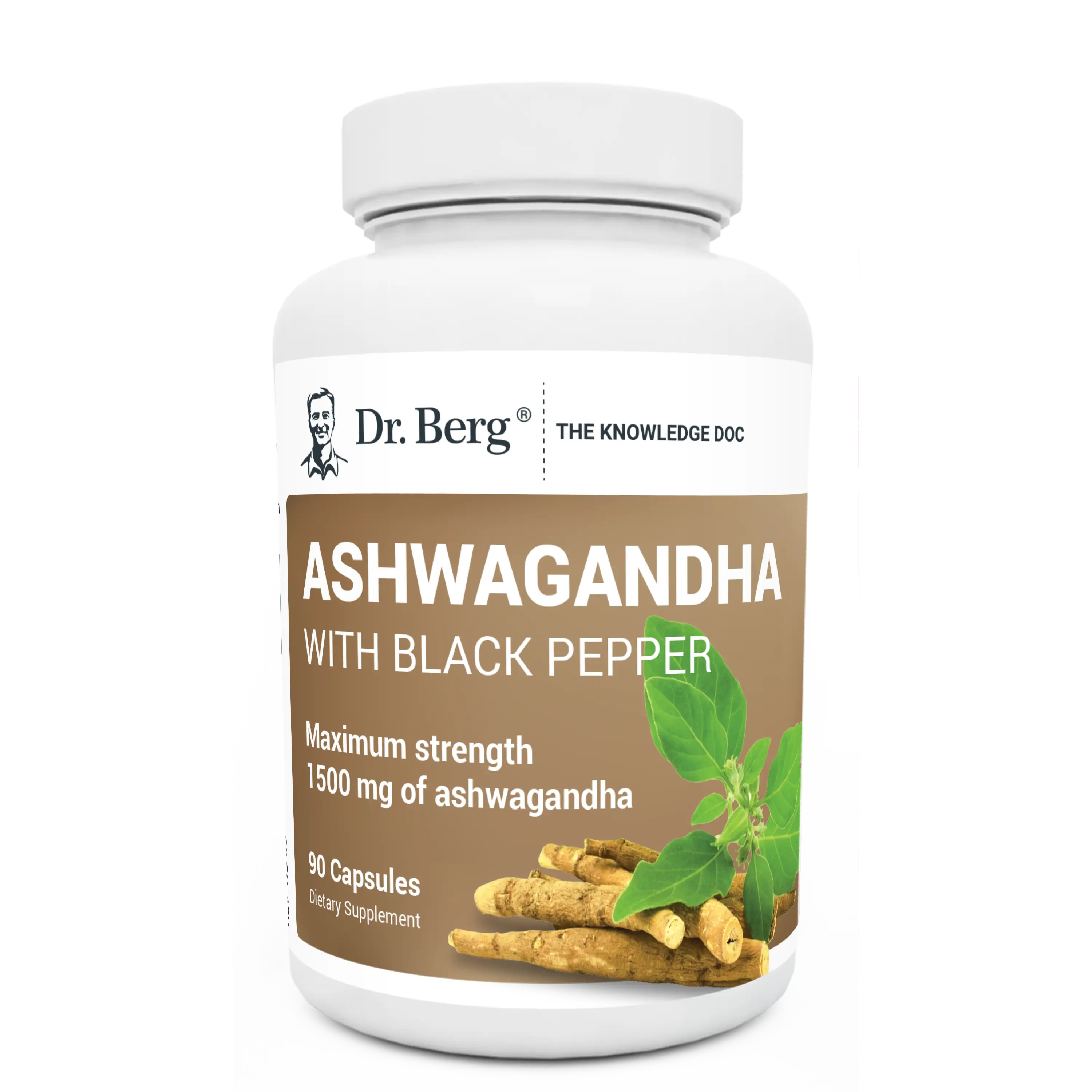Ashwagandha with BioPerine (Black Pepper) - 90 Vegetable Capsules Healthcare Supplement Vitamin