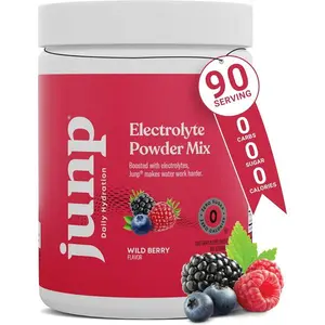 Electrolyte Powder, Wild Berry Flavor, No Sugar No Carbs, Zero Calorie Keto Hydration Drink Mix with Potassium and Salt, 90 Servings