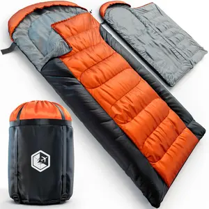 Backpacking Sleeping Bag - XXL, Double and Single Sizes - Lightweight Warm & Cold Weather Sleeping Bags for Adults,  & Couples - Ideal for Hiking, Camping & Outdoor Ads