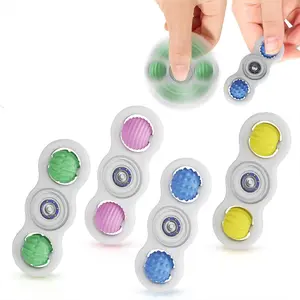 4 Pack Fidget Toys with Textured Rollers, Fidget Toys Adults Kids Stress Relief, Quiet Anxiety Relief Toys for Classroom Office, Cool Office Gadgets Gifts for Teen Women Men