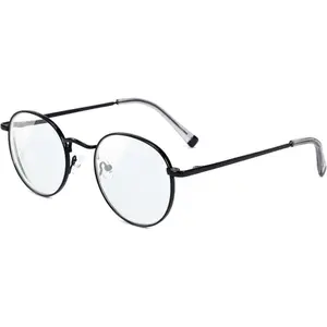 Round NearSighted Distance Glasses Women Men,Nearsighted Far Vision Driving Eyeglasses,Retro Myopia Wire Frame