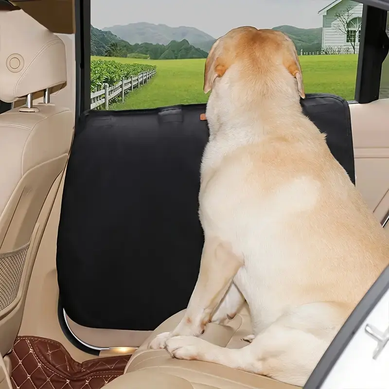 Dog 2-Piece Car Travel Gear Backseat Protector & Scratch Guard Set - Waterproof, Seat & Door Guard, Paw Protector
