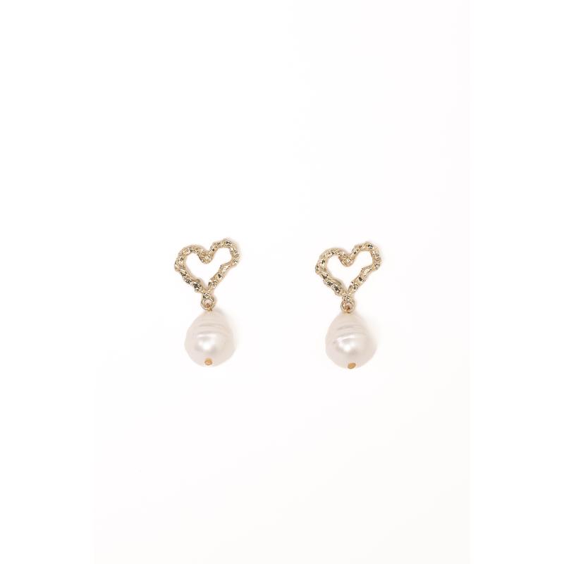Solana Earrings - Gold Pearl