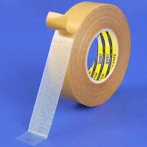 Double Sided Tape Heavy Duty, 0.79" x 33FT(10m), Universal High Tack  Wall Adhesive with Fiberglass Mesh, Super Sticky Resistente Clear Tape, Easy Use Mounting Tape School Supplies