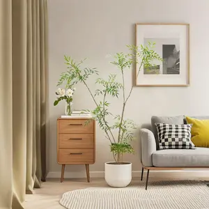6 FT Artificial Mahonia Fortunei Tree Realistic Fake Umbrella Plants in Pot Large Faux Mahonia Plants for Home Office Balcony Living Room Lobby Decor Decorative Fruit Traditional
