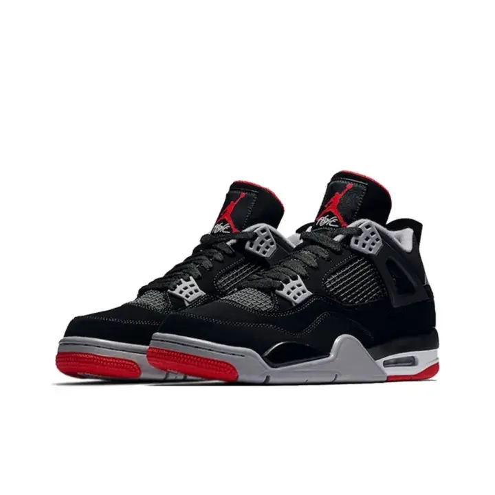 Black With Grey & Red Accent Unisex Sneakers, Outdoor Casual Everyday Outfit Shoes, Blister Free Long Walk Comfort, Shock Absorbing Athletic Sneakers, Comes With Original Shoe Box