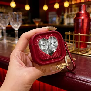 Chucky & Tiffany Protective Case Cover for Apple AirPods 1/2/3/4/pro/pro2, Tpu Texture, Lightweight, Durable, Anti-Scratch, Shockproof