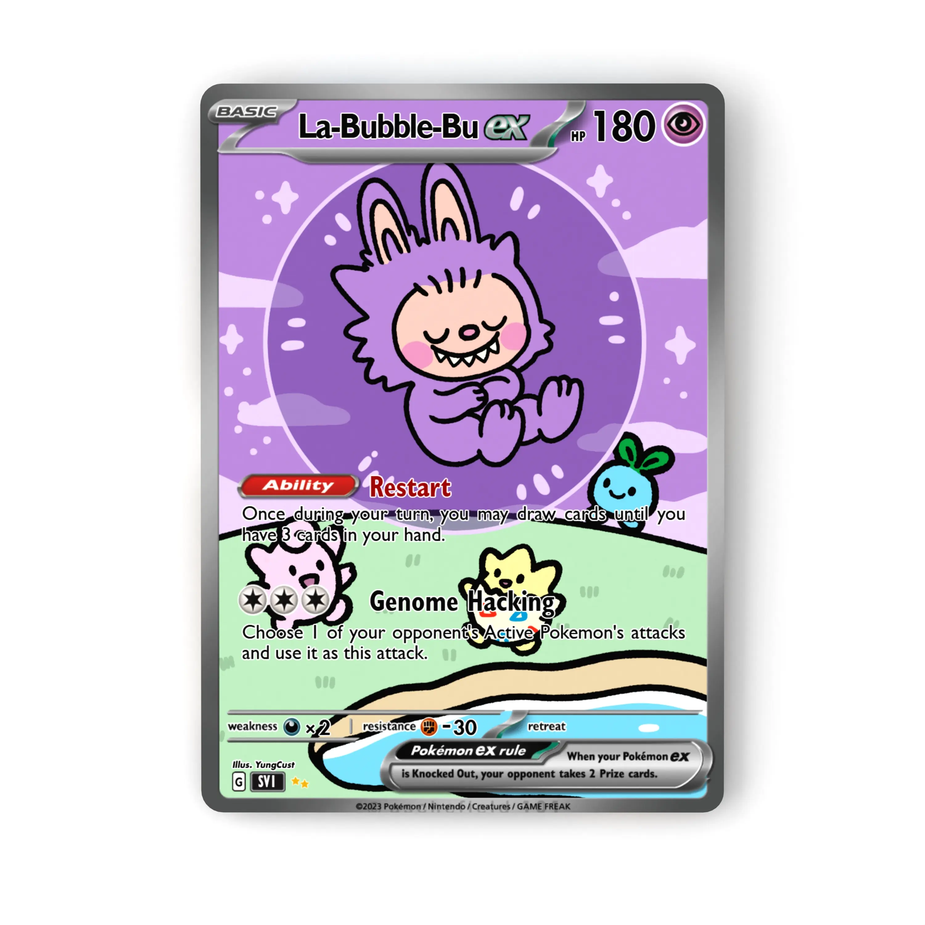 La-Bubble-Bu Pokmon Fan Art Cards | Cute Collectible Labubu-Inspired  Series | 7 Unique Pastel Designs | Perfect Pokmon Gift for Fans &  Collectors | Limited Edition Artist Series - TikTok Shop