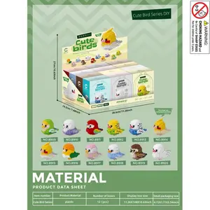 Parrot Cute Bird Series Mini Particle Assembly Educational Bird Building Block Toy Gift