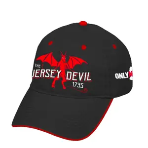 Jersey Devil Hat: Black, Low Crown Baseball Style, Embroidered Design, Snapback Closure, Featuring Legendary Jersey Devil